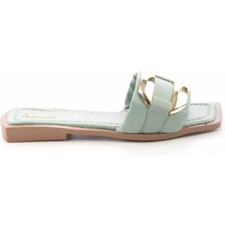 Bambi Wassergrüne Hausschuhe 09 für Damen - 36