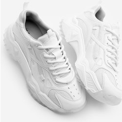Marjin Pizen White Sneaker – Dicke Sohle Und Schnürung für Damen - 39