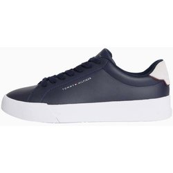 Tommy Hilfiger Marineblauer Pebble Grain Court-sneaker für Herren - 42