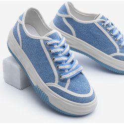 Marjin Sneaker Zum Schnüren, Leinen-sportschuhe, Dofkin Blue Denim für Damen - 37