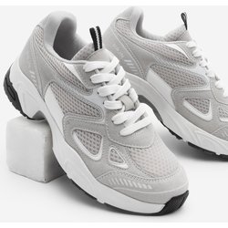 Marjin Sneaker Dicke Sohle Schnürsenkel Sargen Grau Sneakers für Damen - 36