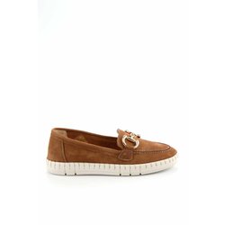 Bambi Camel Wildleder Echtleder Loafer Schuhe K 01303333302 für Damen - 37