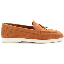 Bambi Loafer-schuhe Aus Braunem Wildleder Und Echtem Leder K 01274225302 für Damen - 36