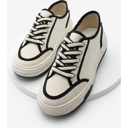 Marjin Sneaker – Sportschuhe Aus Leinen Mit Schnürung – Schwarz Ecru für Damen - 40