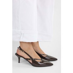 Shoeberry Eilish Moka Lackleder-stiletto - 38