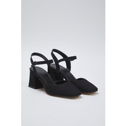TRENDYOL SHOES Schwarze Schuhe Mit Blockabsatz Und Quadratischer Zehenpartie Mit Knöchelriemen für Damen - 37