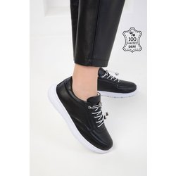 SOHO Schwarzer Sneaker Aus Echtem Leder für Damen - 39