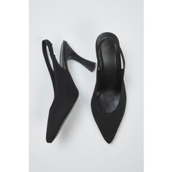 TRENDYOL SHOES Schwarze, Matte Satin-schuhe Mit Spitzer Zehenpartie Mit Hohen Absätzen für Damen - 37