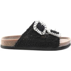 Bambi Schwarze Hausschuhe 16 für Damen - 37