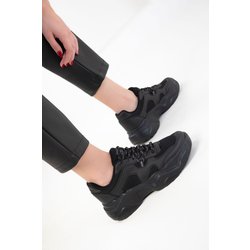 SOHO Schwarz-schwarzer Sneaker für Damen - 38