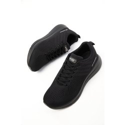 SOHO Schwarz-schwarzer Sneaker für Herren - 43