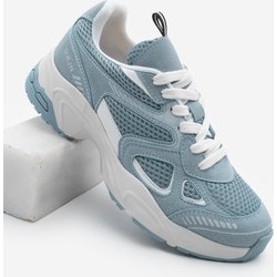Marjin Sneaker – Sargen Blau, Dicke Sohle Und Spezielles Mesh-detail für Damen - 37