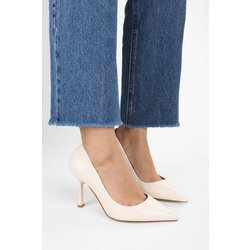 Shoeberry Vague Ecru Skin Stiletto - 38
