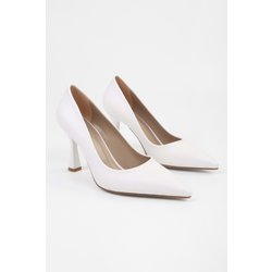 Shoeberry Magda White Skin Stiletto - 39