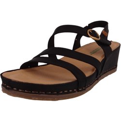 El Naturalista Sandalen Picual N5855 Schwarz Black Leder Mit Comfort-last für Damen - 37