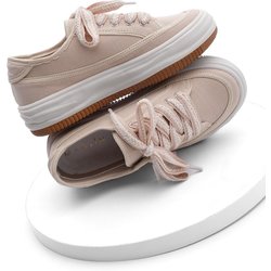 Marjin Sneaker, Hohe Sohle, Schnür-sportschuhe Aus Stoff, Kotnel beige für Damen - 36