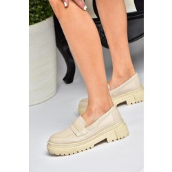 Fox Shoes 009 Beige, Lässige Schuhe Mit Dicker Sohle für Damen - 39