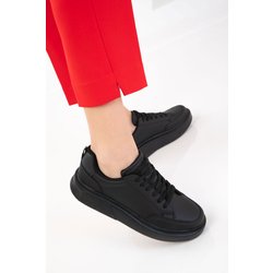 SOHO Schwarz-schwarzer Sneaker für Damen - 36