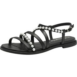 Tamaris Sandalen 1-28143-44 Schwarz 001 Black Kunstleder Mit Touch-it & Anti-slide Absatz für Damen - 38
