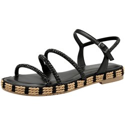 Tamaris Sandalen 1-28114-44 Schwarz 001 Black Textil/synthetik Anti-slide Absatz für Damen - 40