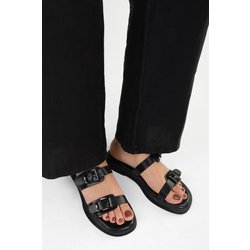 Shoeberry Hausschuhe Taliya Mit Schwarzer Hautschnalle für Damen - 37