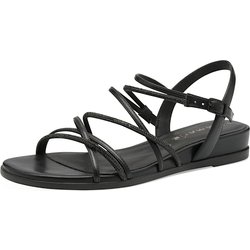 Tamaris Sandalen 1-28103-42 Schwarz 001 Black Textil/synthetik Mit Touch-it & Anti-slide Absatz für Damen - 37