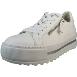 GABOR Low Sneaker Low Top G-weite 66.498 Weiß 50 Weiss Leder für Damen - 40