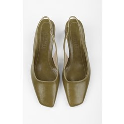 Shoeberry Stiletto Mit Stumpfer Zehenpartie Von Vinte In Ölgrün - 37