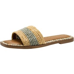 Tamaris Sandalen 1-27117-44 Mehrfarbig 761 Olive Comb Textil Mit Touch-it & Antislide Absatz für Damen - 36