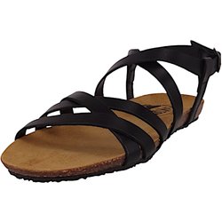 PLAKTON Komfort Sandalen Mam Vali 575184 575184 Afelpado Schwarz Negro Leder für Damen - 38