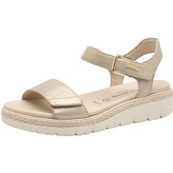 Tamaris Sandalen 1-28260-42 Goldfarben 179 Champagne Leder für Damen - 36