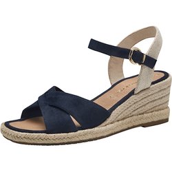 Tamaris Sandalen 1-28367-42 Blau 805 Navy Textil Antislide Absatz für Damen - 37