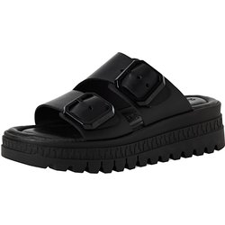 Tamaris Sandalen 1-27202-44 Schwarz 003 Black Leather Leder Mit Touch-it für Damen - 40