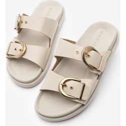 Marjin Hausschuhe Aus Echtem Leder Mit Doppelter Schnalle, Gepso Ecru für Damen - 37