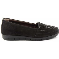 Bambi Schwarze Loafer-schuhe Aus Echtem Nubukleder 01269254801 für Damen - 37