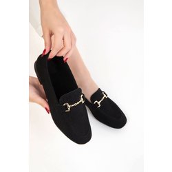 SOHO Schwarz Wildleder Loafer Schuhe für Damen - 38