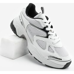 Marjin Sneaker Dicke Sohle Schnürung Mesh Detaillierte Turnschuhe Sargen Weiß für Damen - 37