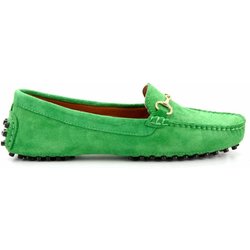 Bambi Grüne Leder-loafer-schuhe 02 für Damen - 36