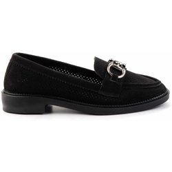 Bambi Schwarz Wildleder Loafer Schuhe K 01362245702 für Damen - 40