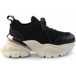 Bambi Schwarzer Sneaker Aus Schwarzem Leder 03 für Damen - 37