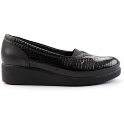 Bambi Glänzende Schwarze Freizeitschuhe Aus Echtem Krokodilleder K 01586060111 für Damen - 37