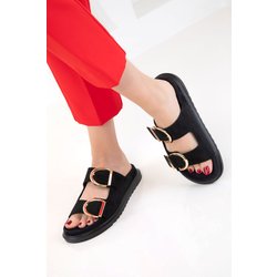 SOHO Schwarz Wildleder Hausschuhe für Damen - 37