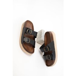 SOHO Schwarze Hausschuhe für Damen - 38