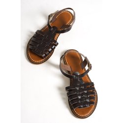 Capone Outfitters Daphne Round Toe Gladiator Riemchensandalen Aus Leder für Damen - 39