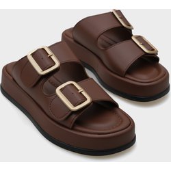 Capone Outfitters Marge Hausschuhe Mit Keilabsatz Und Doppelter Schnalle für Damen - 37