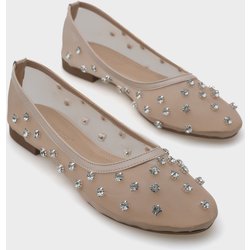 Capone Outfitters Aura Stone Mesh Ballerinas für Damen - 37