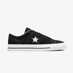 converse One Star Pro Low Unisex-sneaker Aus Schwarzem Leder - 35,5