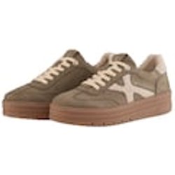 TOM TAILOR Damen Gefütterte Sneaker mit Plateau-Sohle, grün, Uni, Gr. 36