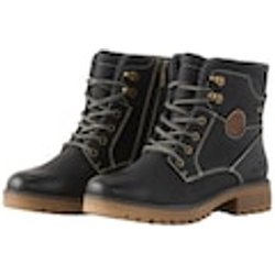 TOM TAILOR Damen Wasserdichte Stiefel mit Fütterung, schwarz, Uni, Gr. 36