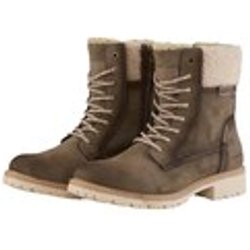 TOM TAILOR Damen Wasserdichte Stiefel mit Fütterung, beige, Uni, Gr. 36